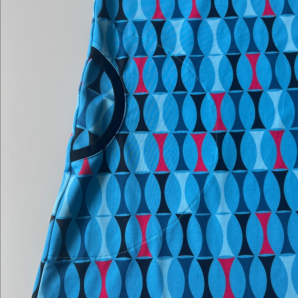 Lesley Evers Retro Mod Dress Stretch Pop Art 60s- Made in USA Sz XS - Picture 4 of 9